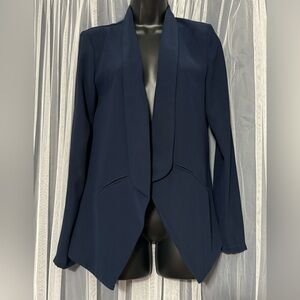 Lulus Lightweight Blazer Jacket, Navy, Size S